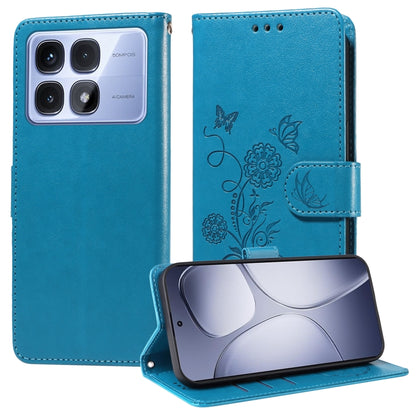Embossed Butterfly Flowers Leather Phone Case, For Redmi Note 14 5G, For Redmi Note 14 Pro 5G / Note 14 Pro+ 5G, For Redmi 14C, For Redmi K70 Ultra, For Redmi 13 4G / Note 13R, For Redmi K70 / K70 Pro, For Redmi Note 13 Pro 4G, For Redmi 13C 5G / 4G / ...