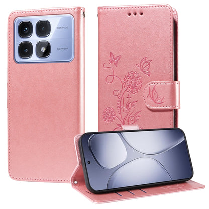 Embossed Butterfly Flowers Leather Phone Case, For Redmi Note 14 5G, For Redmi Note 14 Pro 5G / Note 14 Pro+ 5G, For Redmi 14C, For Redmi K70 Ultra, For Redmi 13 4G / Note 13R, For Redmi K70 / K70 Pro, For Redmi Note 13 Pro 4G, For Redmi 13C 5G / 4G / ...