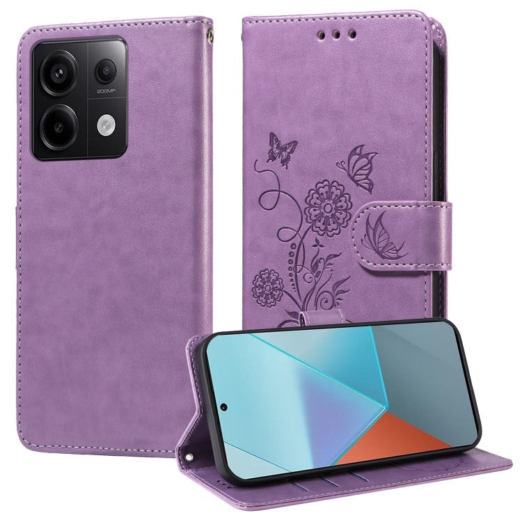 Embossed Butterfly Flowers Leather Phone Case, For Redmi Note 14 5G, For Redmi Note 14 Pro 5G / Note 14 Pro+ 5G, For Redmi 14C, For Redmi K70 Ultra, For Redmi 13 4G / Note 13R, For Redmi K70 / K70 Pro, For Redmi Note 13 Pro 4G, For Redmi 13C 5G / 4G / ...
