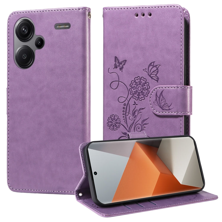 Embossed Butterfly Flowers Leather Phone Case, For Redmi Note 14 5G, For Redmi Note 14 Pro 5G / Note 14 Pro+ 5G, For Redmi 14C, For Redmi K70 Ultra, For Redmi 13 4G / Note 13R, For Redmi K70 / K70 Pro, For Redmi Note 13 Pro 4G, For Redmi 13C 5G / 4G / ...