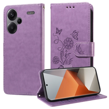 Embossed Butterfly Flowers Leather Phone Case, For Redmi Note 14 5G, For Redmi Note 14 Pro 5G / Note 14 Pro+ 5G, For Redmi 14C, For Redmi K70 Ultra, For Redmi 13 4G / Note 13R, For Redmi K70 / K70 Pro, For Redmi Note 13 Pro 4G, For Redmi 13C 5G / 4G / ...