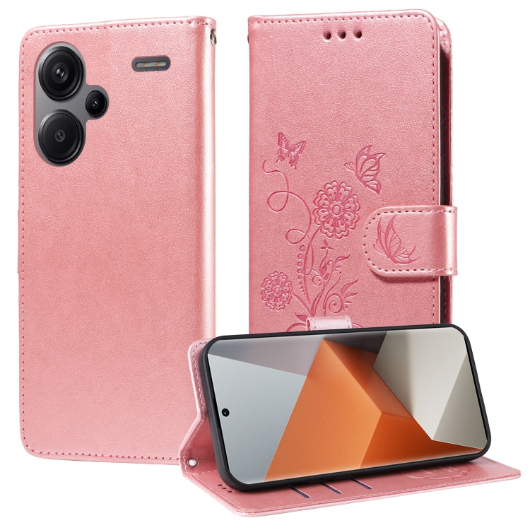 Embossed Butterfly Flowers Leather Phone Case, For Redmi Note 14 5G, For Redmi Note 14 Pro 5G / Note 14 Pro+ 5G, For Redmi 14C, For Redmi K70 Ultra, For Redmi 13 4G / Note 13R, For Redmi K70 / K70 Pro, For Redmi Note 13 Pro 4G, For Redmi 13C 5G / 4G / ...