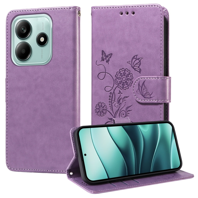 Embossed Butterfly Flowers Leather Phone Case, For Redmi K80 Pro, For Redmi K80, For Redmi Note 14 4G 163.25mm Global, For Redmi Note 14 5G, For Redmi Note 14 Pro 5G / Note 14 Pro+ 5G, For Redmi 14C, For Redmi K70 Ultra, For Redmi 13 4G / Note 13R     ...