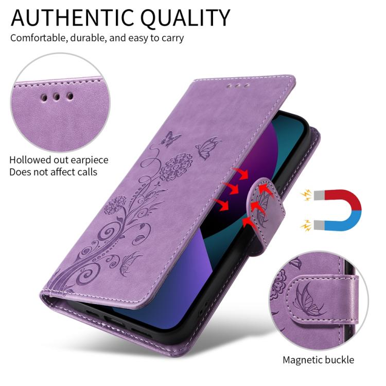 Embossed Butterfly Flowers Leather Phone Case, For Redmi K80 Pro, For Redmi K80, For Redmi Note 14 4G 163.25mm Global, For Redmi Note 14 5G, For Redmi Note 14 Pro 5G / Note 14 Pro+ 5G, For Redmi 14C, For Redmi K70 Ultra, For Redmi 13 4G / Note 13R     ...