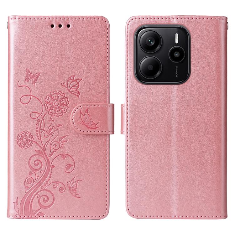 Embossed Butterfly Flowers Leather Phone Case, For Redmi K80 Pro, For Redmi K80, For Redmi Note 14 4G 163.25mm Global, For Redmi Note 14 5G, For Redmi Note 14 Pro 5G / Note 14 Pro+ 5G, For Redmi 14C, For Redmi K70 Ultra, For Redmi 13 4G / Note 13R     ...