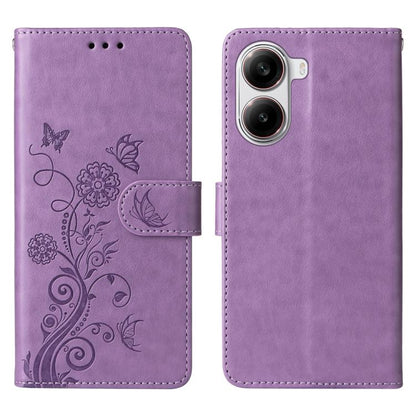 Embossed Butterfly Flowers Leather Phone Case, For Redmi 15a 5G, For Redmi Turbo 5 Max 5G / Poco X8 Pro Max 5G, For Redmi Turbo 5 5G / Poco X8 Pro 5G, For Redmi Note 15 Pro+ 5G 163.3mm / Poco M8 Pro 5G, For Redmi Note 15 4G / 5G Global 164mm / Poco M8 ...