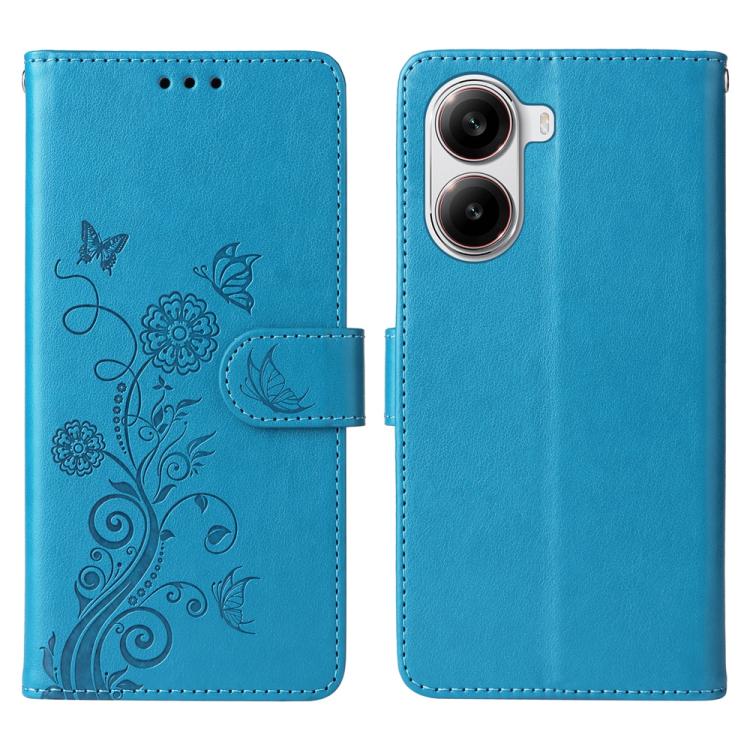 Embossed Butterfly Flowers Leather Phone Case, For Redmi 15a 5G, For Redmi Turbo 5 Max 5G / Poco X8 Pro Max 5G, For Redmi Turbo 5 5G / Poco X8 Pro 5G, For Redmi Note 15 Pro+ 5G 163.3mm / Poco M8 Pro 5G, For Redmi Note 15 4G / 5G Global 164mm / Poco M8 ...
