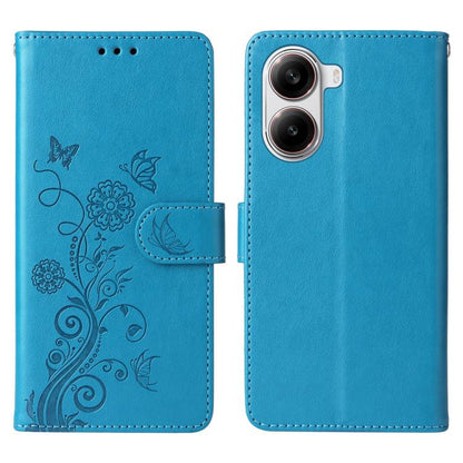 Embossed Butterfly Flowers Leather Phone Case, For Redmi 15a 5G, For Redmi Turbo 5 Max 5G / Poco X8 Pro Max 5G, For Redmi Turbo 5 5G / Poco X8 Pro 5G, For Redmi Note 15 Pro+ 5G 163.3mm / Poco M8 Pro 5G, For Redmi Note 15 4G / 5G Global 164mm / Poco M8 ...
