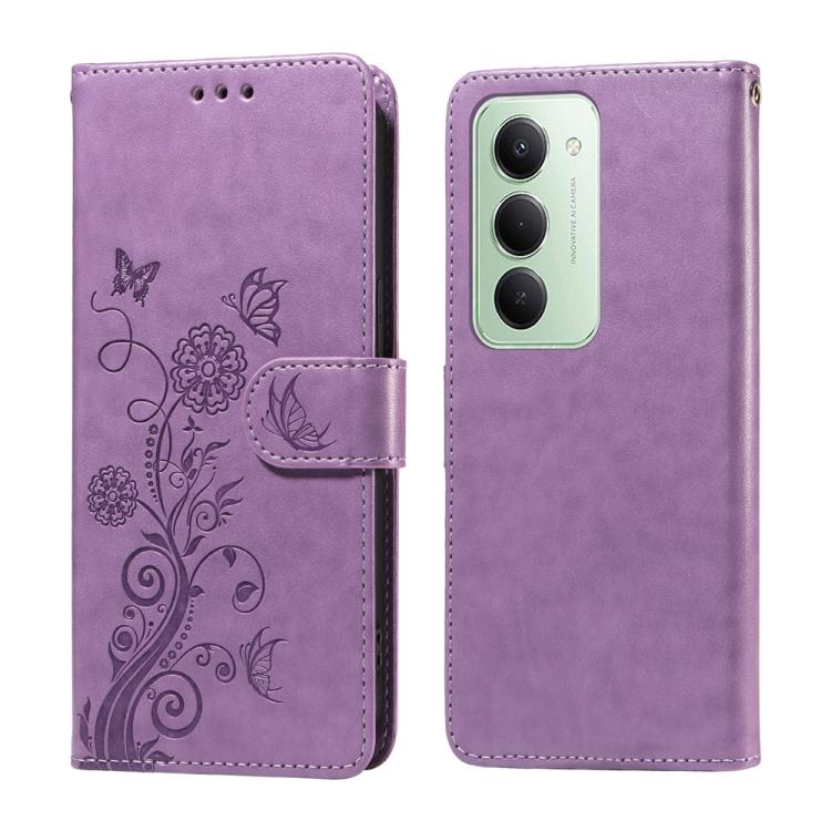 Embossed Butterfly Flowers Leather Phone Case, For Redmi 15a 5G, For Redmi Turbo 5 Max 5G / Poco X8 Pro Max 5G, For Redmi Turbo 5 5G / Poco X8 Pro 5G, For Redmi Note 15 Pro+ 5G 163.3mm / Poco M8 Pro 5G, For Redmi Note 15 4G / 5G Global 164mm / Poco M8 ...