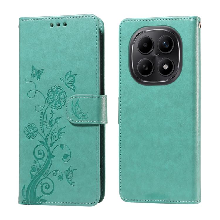 Embossed Butterfly Flowers Leather Phone Case, For Redmi 15a 5G, For Redmi Turbo 5 Max 5G / Poco X8 Pro Max 5G, For Redmi Turbo 5 5G / Poco X8 Pro 5G, For Redmi Note 15 Pro+ 5G 163.3mm / Poco M8 Pro 5G, For Redmi Note 15 4G / 5G Global 164mm / Poco M8 ...