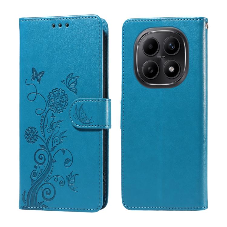 Embossed Butterfly Flowers Leather Phone Case, For Redmi 15a 5G, For Redmi Turbo 5 Max 5G / Poco X8 Pro Max 5G, For Redmi Turbo 5 5G / Poco X8 Pro 5G, For Redmi Note 15 Pro+ 5G 163.3mm / Poco M8 Pro 5G, For Redmi Note 15 4G / 5G Global 164mm / Poco M8 ...