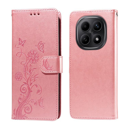 Embossed Butterfly Flowers Leather Phone Case, For Redmi 15a 5G, For Redmi Turbo 5 Max 5G / Poco X8 Pro Max 5G, For Redmi Turbo 5 5G / Poco X8 Pro 5G, For Redmi Note 15 Pro+ 5G 163.3mm / Poco M8 Pro 5G, For Redmi Note 15 4G / 5G Global 164mm / Poco M8 ...