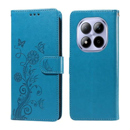 Embossed Butterfly Flowers Leather Phone Case, For Redmi 15a 5G, For Redmi Turbo 5 Max 5G / Poco X8 Pro Max 5G, For Redmi Turbo 5 5G / Poco X8 Pro 5G, For Redmi Note 15 Pro+ 5G 163.3mm / Poco M8 Pro 5G, For Redmi Note 15 4G / 5G Global 164mm / Poco M8 ...