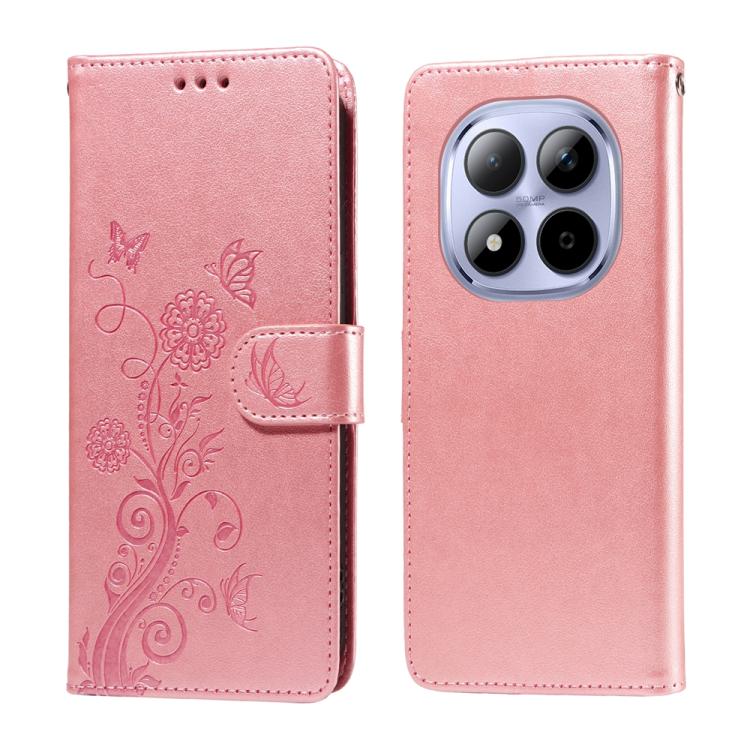 Embossed Butterfly Flowers Leather Phone Case, For Redmi 15a 5G, For Redmi Turbo 5 Max 5G / Poco X8 Pro Max 5G, For Redmi Turbo 5 5G / Poco X8 Pro 5G, For Redmi Note 15 Pro+ 5G 163.3mm / Poco M8 Pro 5G, For Redmi Note 15 4G / 5G Global 164mm / Poco M8 ...
