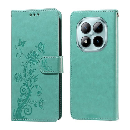 Embossed Butterfly Flowers Leather Phone Case, For Redmi 15a 5G, For Redmi Turbo 5 Max 5G / Poco X8 Pro Max 5G, For Redmi Turbo 5 5G / Poco X8 Pro 5G, For Redmi Note 15 Pro+ 5G 163.3mm / Poco M8 Pro 5G, For Redmi Note 15 4G / 5G Global 164mm / Poco M8 ...