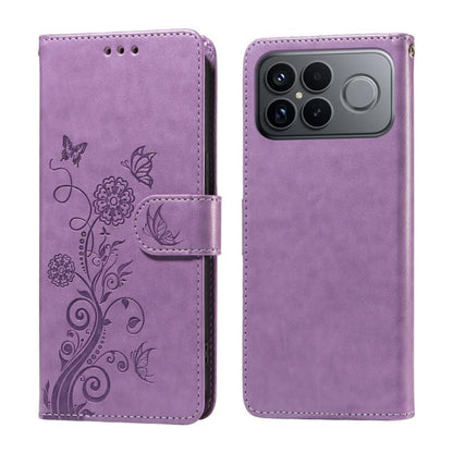 Embossed Butterfly Flowers Leather Phone Case, For Redmi 15a 5G, For Redmi Turbo 5 Max 5G / Poco X8 Pro Max 5G, For Redmi Turbo 5 5G / Poco X8 Pro 5G, For Redmi Note 15 Pro+ 5G 163.3mm / Poco M8 Pro 5G, For Redmi Note 15 4G / 5G Global 164mm / Poco M8 ...