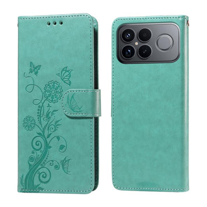 Embossed Butterfly Flowers Leather Phone Case, For Redmi 15a 5G, For Redmi Turbo 5 Max 5G / Poco X8 Pro Max 5G, For Redmi Turbo 5 5G / Poco X8 Pro 5G, For Redmi Note 15 Pro+ 5G 163.3mm / Poco M8 Pro 5G, For Redmi Note 15 4G / 5G Global 164mm / Poco M8 ...