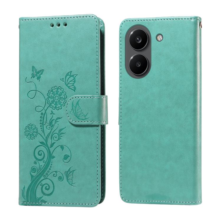 Embossed Butterfly Flowers Leather Phone Case, For Redmi 15a 5G, For Redmi Turbo 5 Max 5G / Poco X8 Pro Max 5G, For Redmi Turbo 5 5G / Poco X8 Pro 5G, For Redmi Note 15 Pro+ 5G 163.3mm / Poco M8 Pro 5G, For Redmi Note 15 4G / 5G Global 164mm / Poco M8 ...