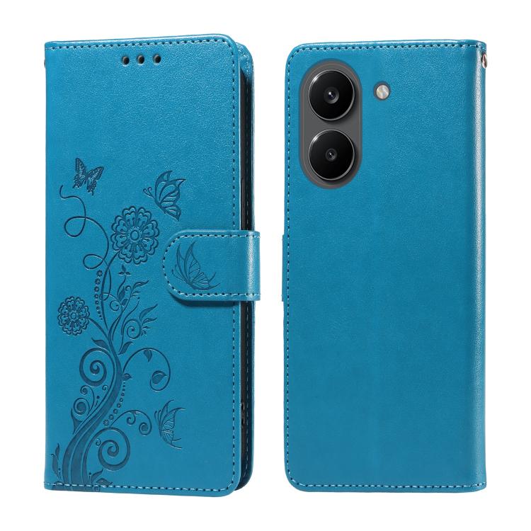 Embossed Butterfly Flowers Leather Phone Case, For Redmi 15a 5G, For Redmi Turbo 5 Max 5G / Poco X8 Pro Max 5G, For Redmi Turbo 5 5G / Poco X8 Pro 5G, For Redmi Note 15 Pro+ 5G 163.3mm / Poco M8 Pro 5G, For Redmi Note 15 4G / 5G Global 164mm / Poco M8 ...