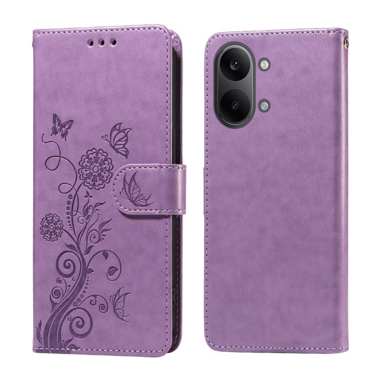 Embossed Butterfly Flowers Leather Phone Case, For Redmi 15a 5G, For Redmi Turbo 5 Max 5G / Poco X8 Pro Max 5G, For Redmi Turbo 5 5G / Poco X8 Pro 5G, For Redmi Note 15 Pro+ 5G 163.3mm / Poco M8 Pro 5G, For Redmi Note 15 4G / 5G Global 164mm / Poco M8 ...