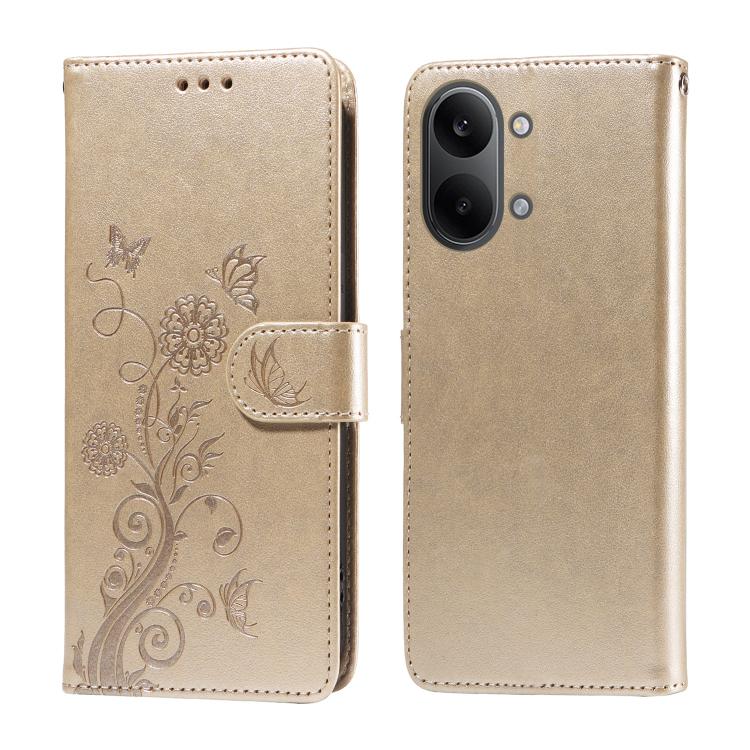 Embossed Butterfly Flowers Leather Phone Case, For Redmi 15a 5G, For Redmi Turbo 5 Max 5G / Poco X8 Pro Max 5G, For Redmi Turbo 5 5G / Poco X8 Pro 5G, For Redmi Note 15 Pro+ 5G 163.3mm / Poco M8 Pro 5G, For Redmi Note 15 4G / 5G Global 164mm / Poco M8 ...
