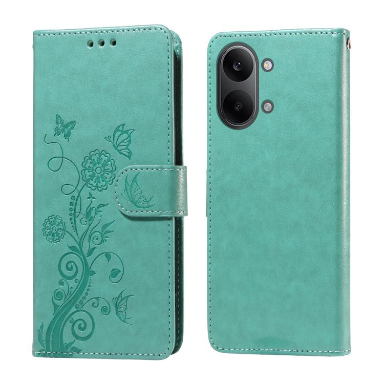 Embossed Butterfly Flowers Leather Phone Case, For Redmi 15a 5G, For Redmi Turbo 5 Max 5G / Poco X8 Pro Max 5G, For Redmi Turbo 5 5G / Poco X8 Pro 5G, For Redmi Note 15 Pro+ 5G 163.3mm / Poco M8 Pro 5G, For Redmi Note 15 4G / 5G Global 164mm / Poco M8 ...