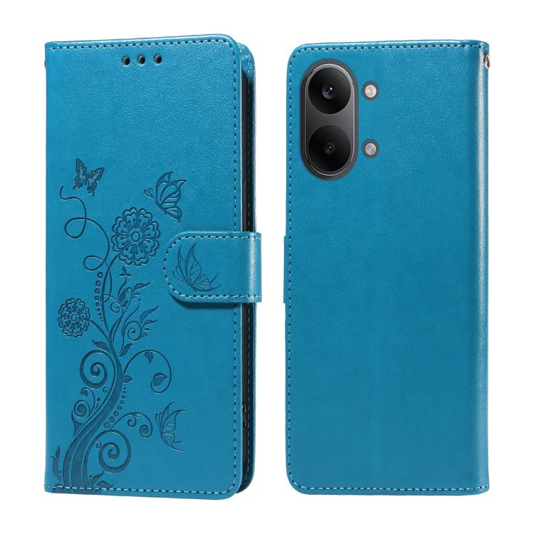 Embossed Butterfly Flowers Leather Phone Case, For Redmi 15a 5G, For Redmi Turbo 5 Max 5G / Poco X8 Pro Max 5G, For Redmi Turbo 5 5G / Poco X8 Pro 5G, For Redmi Note 15 Pro+ 5G 163.3mm / Poco M8 Pro 5G, For Redmi Note 15 4G / 5G Global 164mm / Poco M8 ...