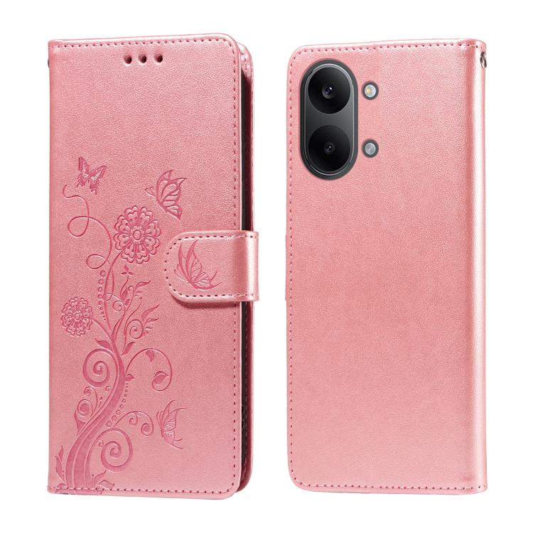 Embossed Butterfly Flowers Leather Phone Case, For Redmi 15a 5G, For Redmi Turbo 5 Max 5G / Poco X8 Pro Max 5G, For Redmi Turbo 5 5G / Poco X8 Pro 5G, For Redmi Note 15 Pro+ 5G 163.3mm / Poco M8 Pro 5G, For Redmi Note 15 4G / 5G Global 164mm / Poco M8 ...