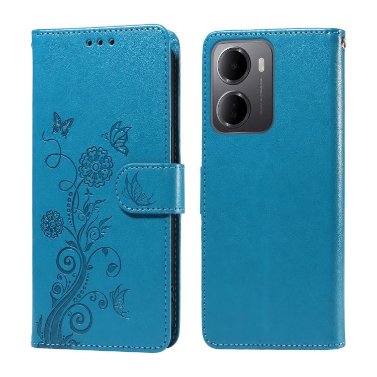 Embossed Butterfly Flowers Leather Phone Case, For Redmi 15a 5G, For Redmi Turbo 5 Max 5G / Poco X8 Pro Max 5G, For Redmi Turbo 5 5G / Poco X8 Pro 5G, For Redmi Note 15 Pro+ 5G 163.3mm / Poco M8 Pro 5G, For Redmi Note 15 4G / 5G Global 164mm / Poco M8 ...