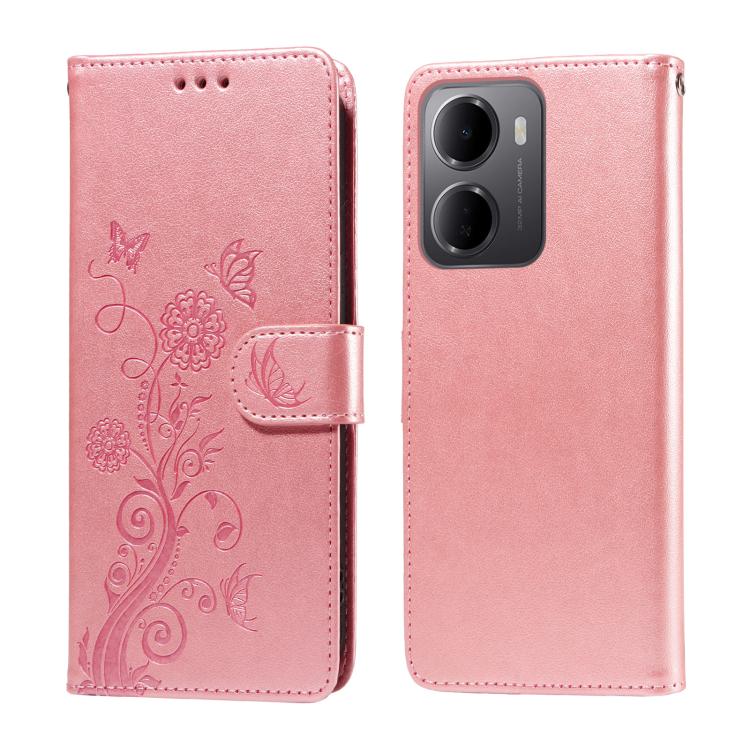 Embossed Butterfly Flowers Leather Phone Case, For Redmi 15a 5G, For Redmi Turbo 5 Max 5G / Poco X8 Pro Max 5G, For Redmi Turbo 5 5G / Poco X8 Pro 5G, For Redmi Note 15 Pro+ 5G 163.3mm / Poco M8 Pro 5G, For Redmi Note 15 4G / 5G Global 164mm / Poco M8 ...
