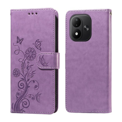 Embossed Butterfly Flowers Leather Phone Case, For Redmi Note 17 5G / 4G Global 171mm, For Redmi Note 17 Pro+ 5G Global 163mm, For Redmi 17 5G / 4G Global 170mm, For Redmi 15a 5G, For Redmi Turbo 5 Max 5G / Poco X8 Pro Max 5G                           ...