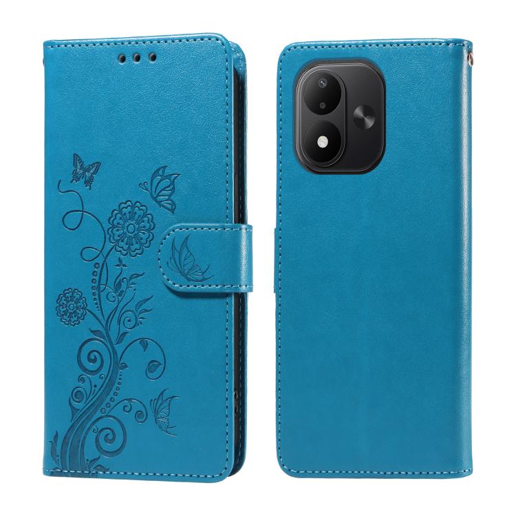 Embossed Butterfly Flowers Leather Phone Case, For Redmi Note 17 5G / 4G Global 171mm, For Redmi Note 17 Pro+ 5G Global 163mm, For Redmi 17 5G / 4G Global 170mm, For Redmi 15a 5G, For Redmi Turbo 5 Max 5G / Poco X8 Pro Max 5G                           ...