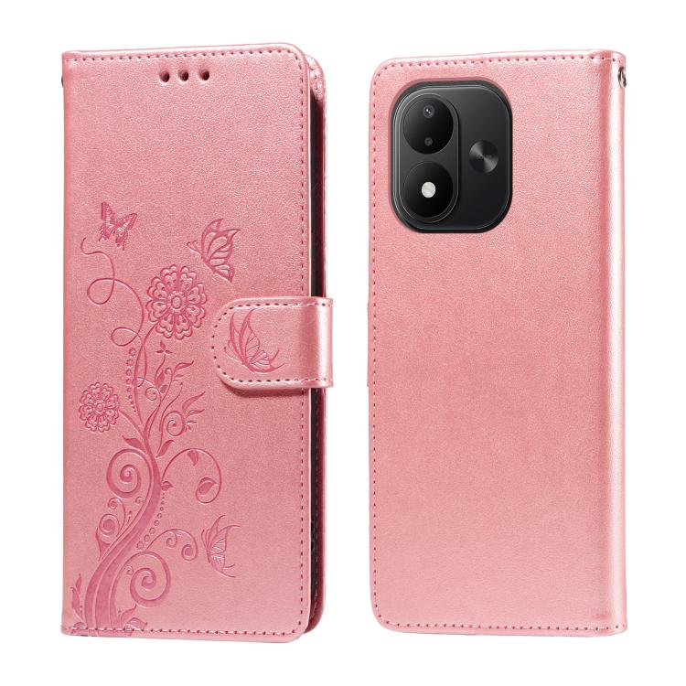 Embossed Butterfly Flowers Leather Phone Case, For Redmi Note 17 5G / 4G Global 171mm, For Redmi Note 17 Pro+ 5G Global 163mm, For Redmi 17 5G / 4G Global 170mm, For Redmi 15a 5G, For Redmi Turbo 5 Max 5G / Poco X8 Pro Max 5G                           ...