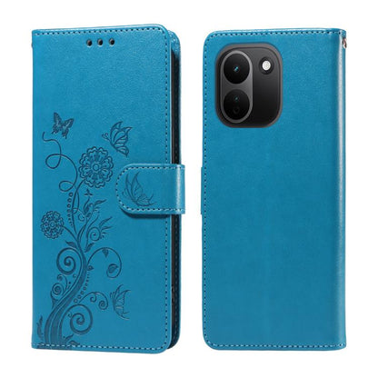 Embossed Butterfly Flowers Leather Phone Case, For Redmi Note 17 5G / 4G Global 171mm, For Redmi Note 17 Pro+ 5G Global 163mm, For Redmi 17 5G / 4G Global 170mm, For Redmi 15a 5G, For Redmi Turbo 5 Max 5G / Poco X8 Pro Max 5G                           ...
