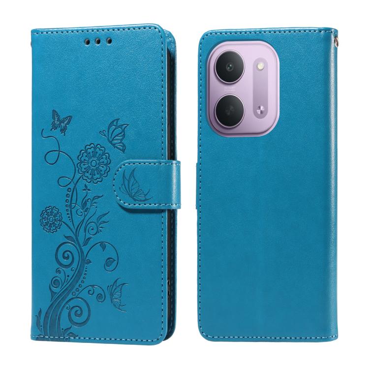 Embossed Butterfly Flowers Leather Phone Case, For Redmi Note 17 5G / 4G Global 169.7mm, For Redmi 17C 5G, For Redmi Note 17 Pro+ 5G Global 163.4mm, For Redmi 17 5G / 4G Global 170mm, For Redmi K90 Max 5G / K90 Ultra 5G, For Redmi 15a 5G               ...
