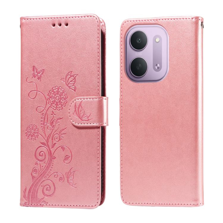 Embossed Butterfly Flowers Leather Phone Case, For Redmi Note 17 5G / 4G Global 169.7mm, For Redmi 17C 5G, For Redmi Note 17 Pro+ 5G Global 163.4mm, For Redmi 17 5G / 4G Global 170mm, For Redmi K90 Max 5G / K90 Ultra 5G, For Redmi 15a 5G               ...