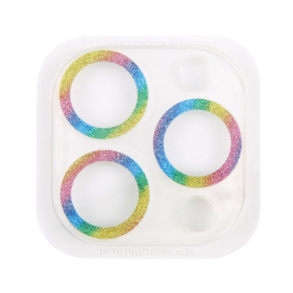 Glitter Ring Tempered Glass Camera Lens Film, For iPhone 16 Pro / 16 Pro Max, For iPhone 16 / 16 Plus