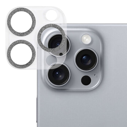 Glitter Ring Tempered Glass Camera Lens Film, For iPhone 16 Pro / 16 Pro Max, For iPhone 16 / 16 Plus