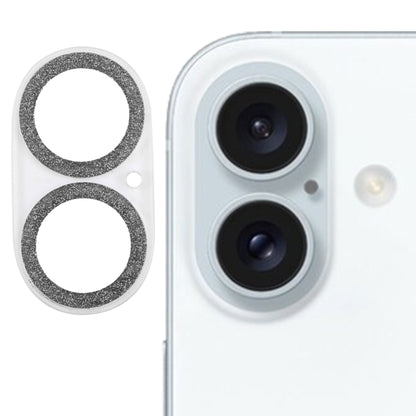 Glitter Ring Tempered Glass Camera Lens Film, For iPhone 16 Pro / 16 Pro Max, For iPhone 16 / 16 Plus