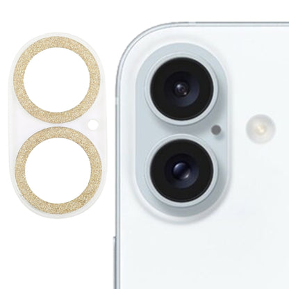 Glitter Ring Tempered Glass Camera Lens Film, For iPhone 16 Pro / 16 Pro Max, For iPhone 16 / 16 Plus