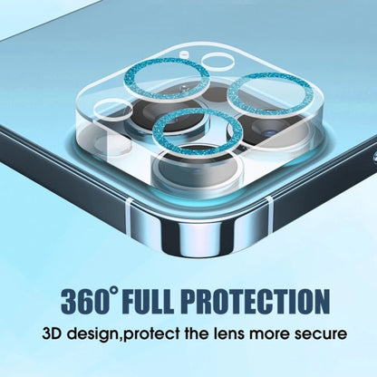 Glitter Ring Tempered Glass Camera Lens Film, For iPhone 16 Pro / 16 Pro Max, For iPhone 16 / 16 Plus