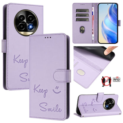 Smile Embossing RFID Leather Phone Case, For Realme GT 7 Pro 5G, For Realme C63 5G Global, For Realme Note 60 4G Global, For Realme 13+ 5G Global, For Realme 13 Pro / 13 Pro+ 5G, For Realme GT 6 / 6T 5G Global, For Realme C63 / C61 Global              ...