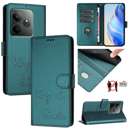 Smile Embossing RFID Leather Phone Case, For Realme GT 7 Pro 5G, For Realme C63 5G Global, For Realme Note 60 4G Global, For Realme 13+ 5G Global, For Realme 13 Pro / 13 Pro+ 5G, For Realme GT 6 / 6T 5G Global, For Realme C63 / C61 Global              ...