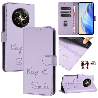 Smile Embossing RFID Leather Phone Case, For Realme GT 7 Pro 5G, For Realme C63 5G Global, For Realme Note 60 4G Global, For Realme 13+ 5G Global, For Realme 13 Pro / 13 Pro+ 5G, For Realme GT 6 / 6T 5G Global, For Realme C63 / C61 Global              ...