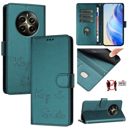 Smile Embossing RFID Leather Phone Case, For Realme GT 7 Pro 5G, For Realme C63 5G Global, For Realme Note 60 4G Global, For Realme 13+ 5G Global, For Realme 13 Pro / 13 Pro+ 5G, For Realme GT 6 / 6T 5G Global, For Realme C63 / C61 Global              ...