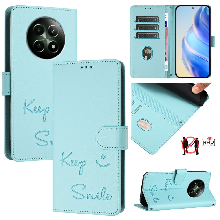 Smile Embossing RFID Leather Phone Case, For Realme GT 7 Pro 5G, For Realme C63 5G Global, For Realme Note 60 4G Global, For Realme 13+ 5G Global, For Realme 13 Pro / 13 Pro+ 5G, For Realme GT 6 / 6T 5G Global, For Realme C63 / C61 Global              ...