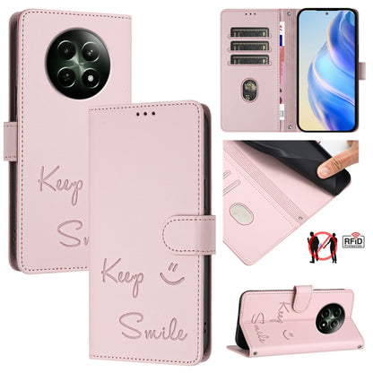 Smile Embossing RFID Leather Phone Case, For Realme GT 7 Pro 5G, For Realme C63 5G Global, For Realme Note 60 4G Global, For Realme 13+ 5G Global, For Realme 13 Pro / 13 Pro+ 5G, For Realme GT 6 / 6T 5G Global, For Realme C63 / C61 Global              ...