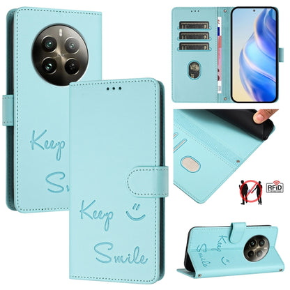Smile Embossing RFID Leather Phone Case, For Realme GT 7 Pro 5G, For Realme C63 5G Global, For Realme Note 60 4G Global, For Realme 13+ 5G Global, For Realme 13 Pro / 13 Pro+ 5G, For Realme GT 6 / 6T 5G Global, For Realme C63 / C61 Global              ...