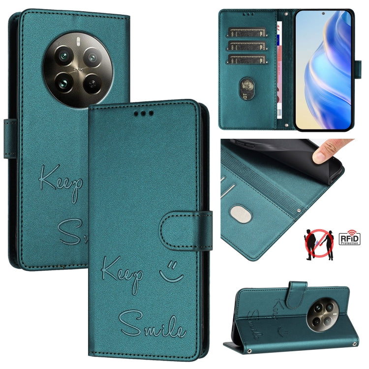 Smile Embossing RFID Leather Phone Case, For Realme GT 7 Pro 5G, For Realme C63 5G Global, For Realme Note 60 4G Global, For Realme 13+ 5G Global, For Realme 13 Pro / 13 Pro+ 5G, For Realme GT 6 / 6T 5G Global, For Realme C63 / C61 Global              ...