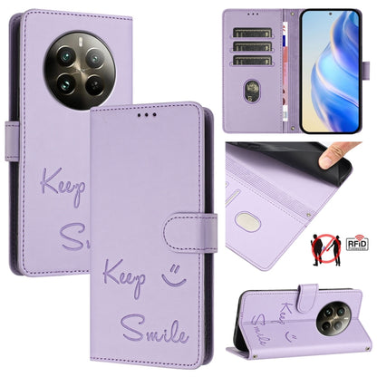 Smile Embossing RFID Leather Phone Case, For Realme GT 7 Pro 5G, For Realme C63 5G Global, For Realme Note 60 4G Global, For Realme 13+ 5G Global, For Realme 13 Pro / 13 Pro+ 5G, For Realme GT 6 / 6T 5G Global, For Realme C63 / C61 Global              ...
